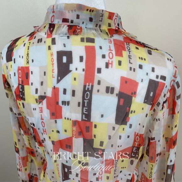 Rare Vintage Designer Hotel Silk Blouse ASO Phoebe Buffay Friends Anya Buffy ALT - Picture 14 of 14